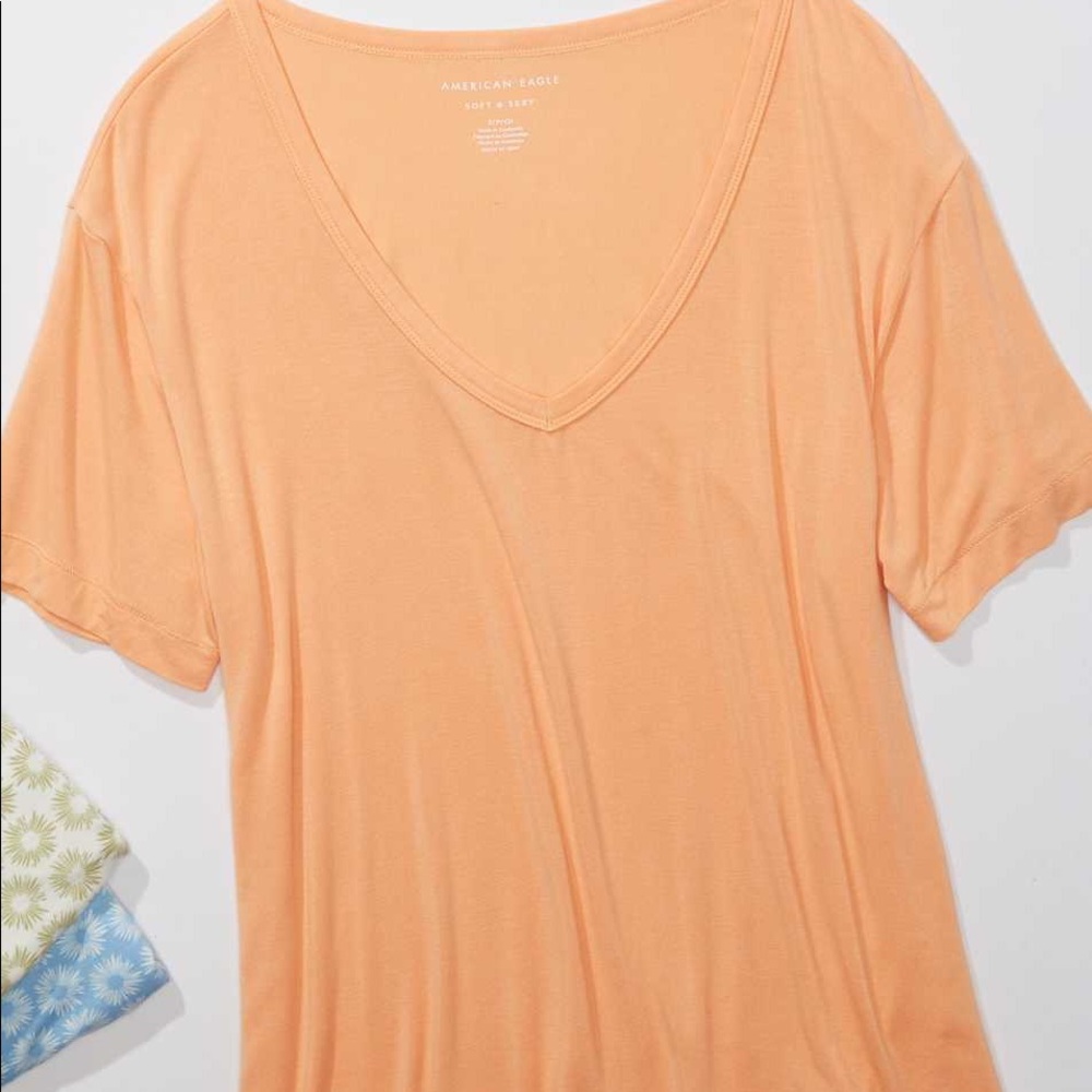 ae peach soft and sexy top
